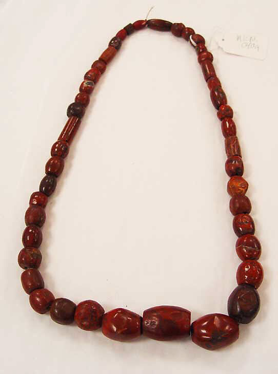 Jewelry set, stone, cotton, synthetic, Indian (Naga)