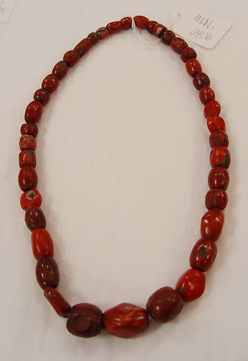 Jewelry set, stone, cotton, synthetic, Indian (Naga)