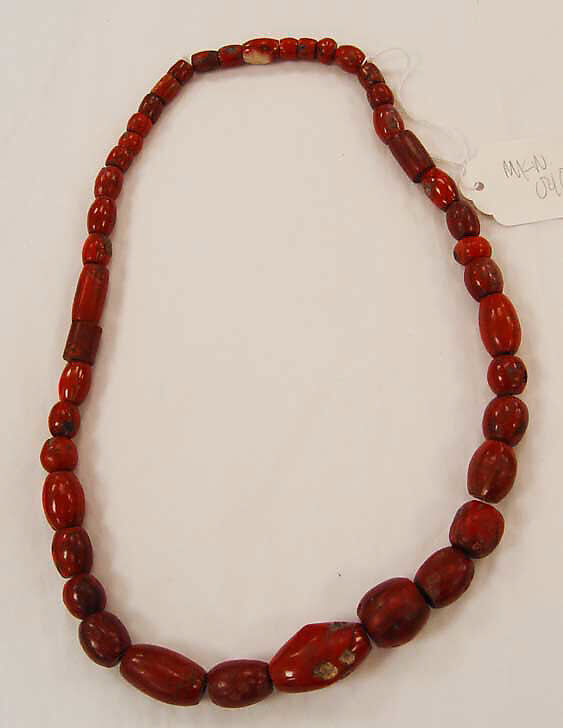 Jewelry set, stone, cotton, synthetic, Indian (Naga)