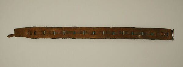 Belt, silver, turquoise, leather, Indigenous American (Navajo peoples)