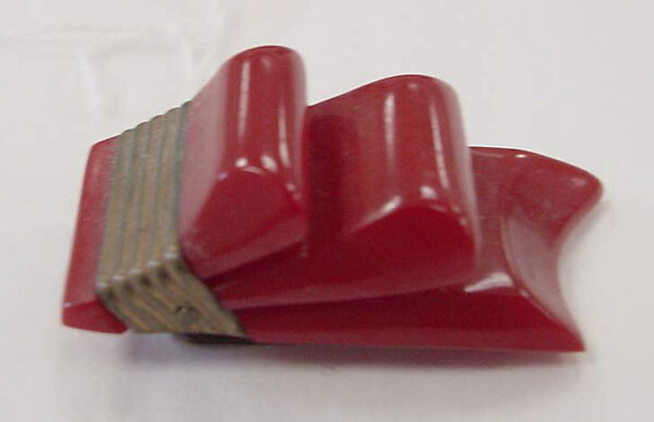 Clip, plastic (Bakelite), metal, American 