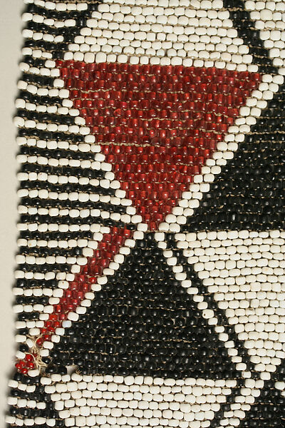 Apron, glass, leather, plastic, cotton, African