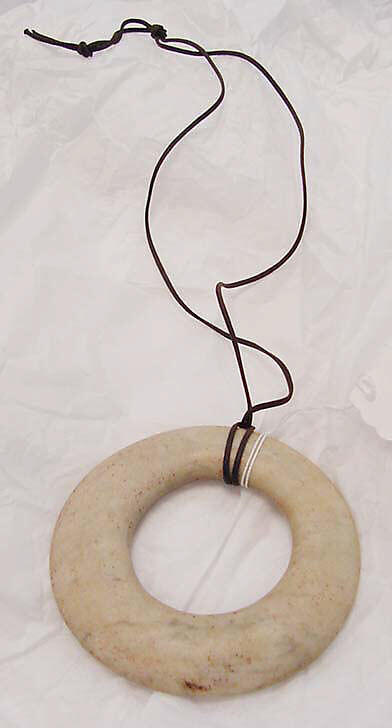 Necklace, marble, cotton, Oceanic 