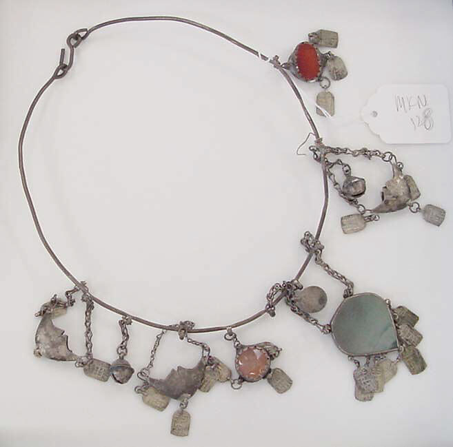 Necklace, metal, stone, Moroccan 