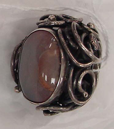 Jewelry set, metal, carnelian, stone, Israeli