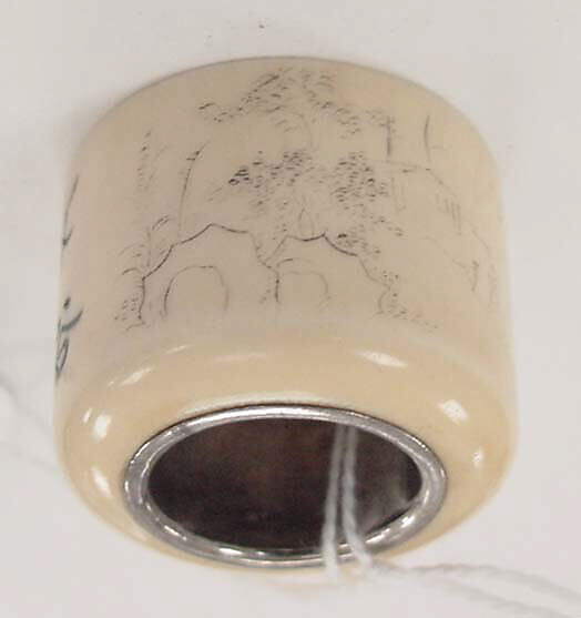 Ring, ivory, metal, Chinese