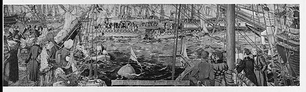 Tapestry, Designed by Albert Herter (American, New York 1871–1950 Santa Barbara, California), Wool, natural and mercerized cotton, "artificial silk", American