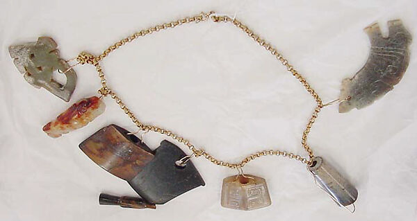 Necklace, Muriel Kallis Newman (American, Chicago, Illinois 1914–2008 Chicago, Illinois), jade, metal, Chinese 