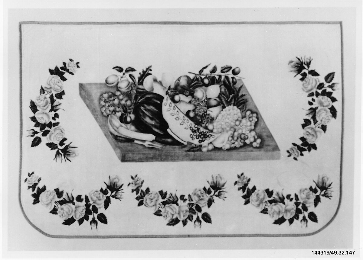 Theorem painting, Painted cotton and velvet, stencilled, American