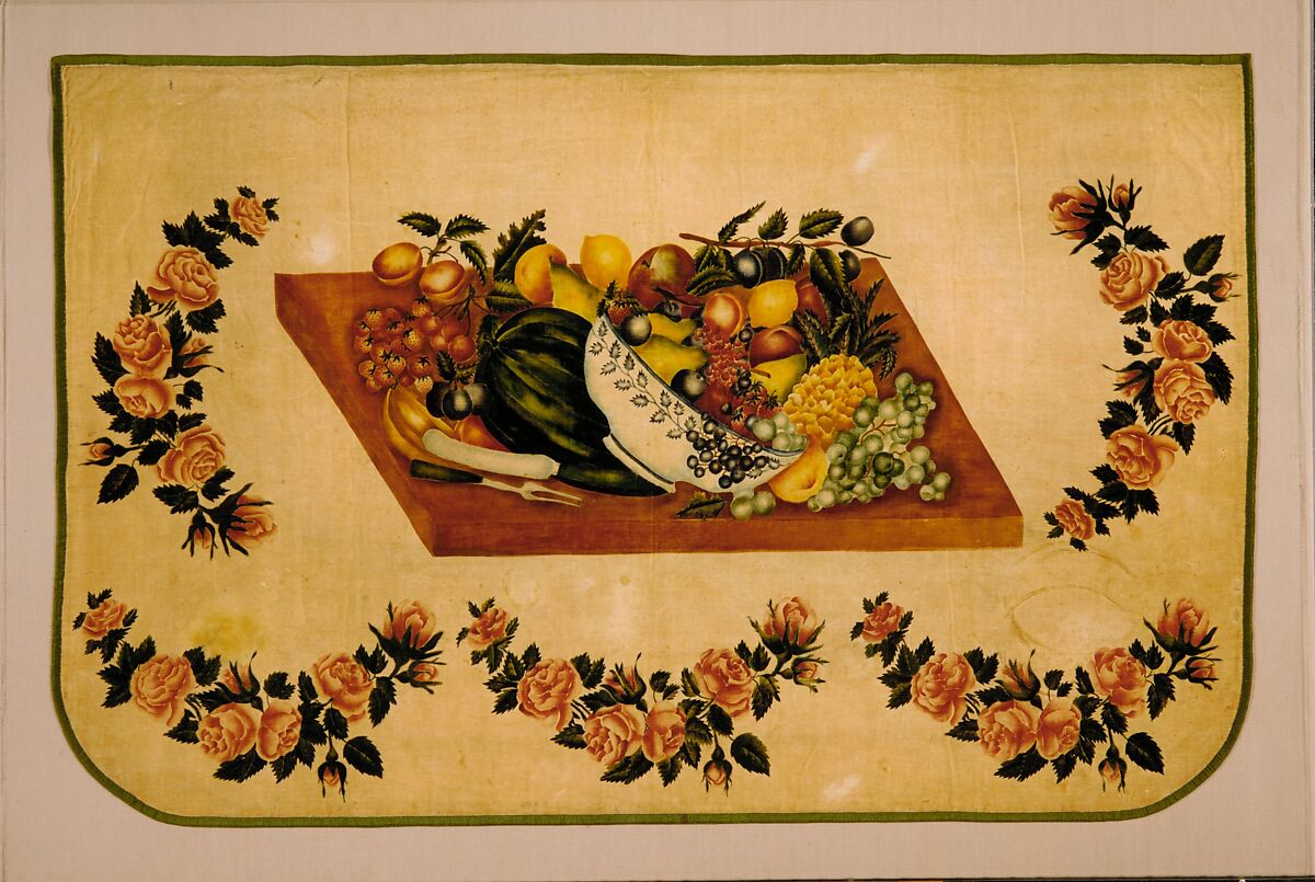 Theorem painting, Painted cotton and velvet, stencilled, American