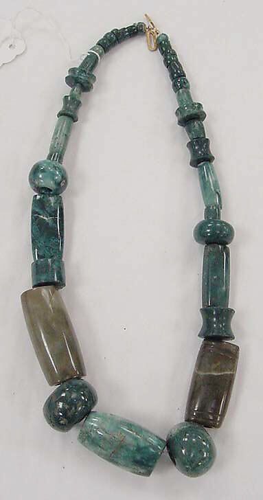 Necklace, jade, Indigenous American (Costa Rican) 