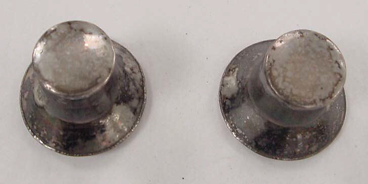 Ear ornaments, silver, Indigenous American (Peruvian)