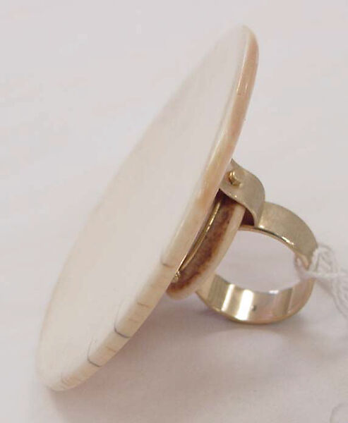 Ring, Muriel Kallis Newman (American, Chicago, Illinois 1914–2008 Chicago, Illinois), ivory, gold, American