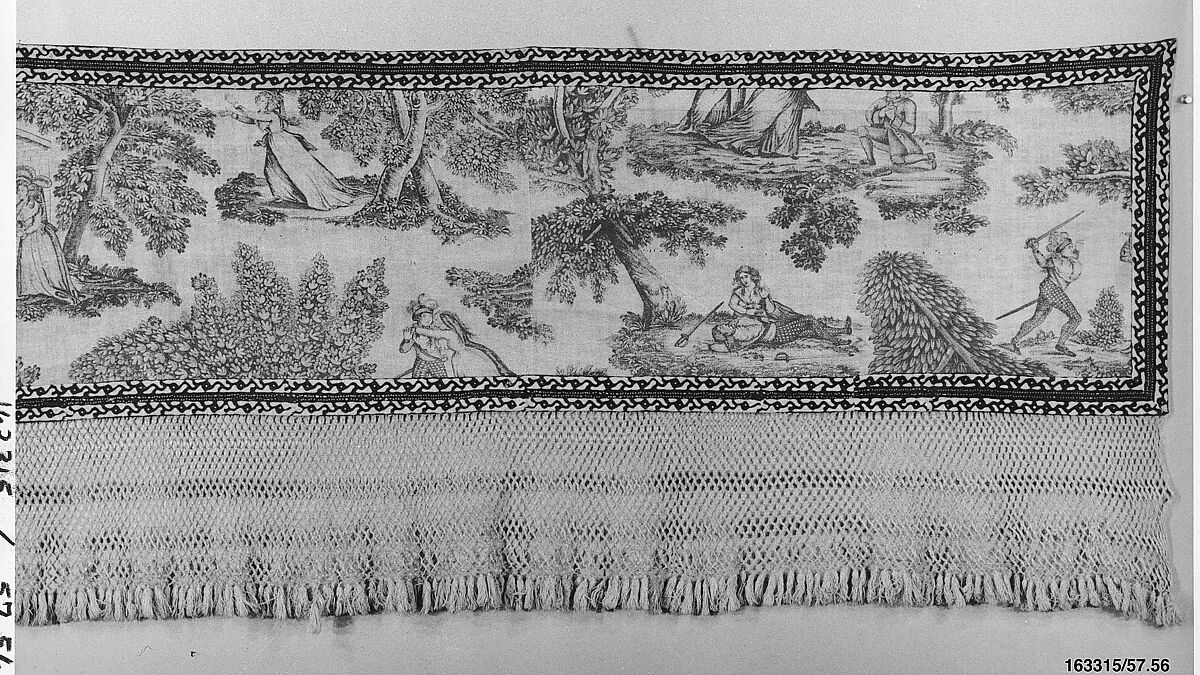 Valance, Printed cotton, English fabric, American 