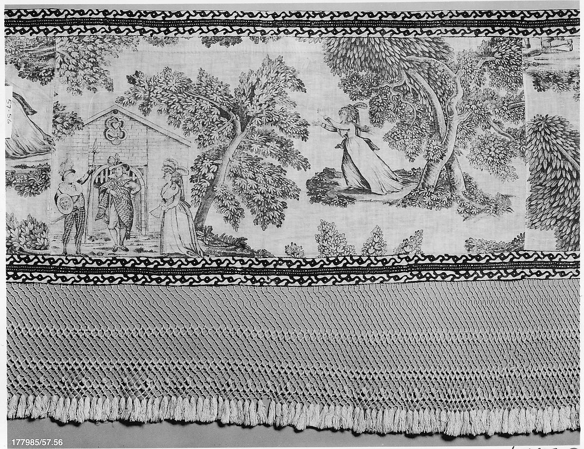 Valance, Printed cotton, English fabric, American