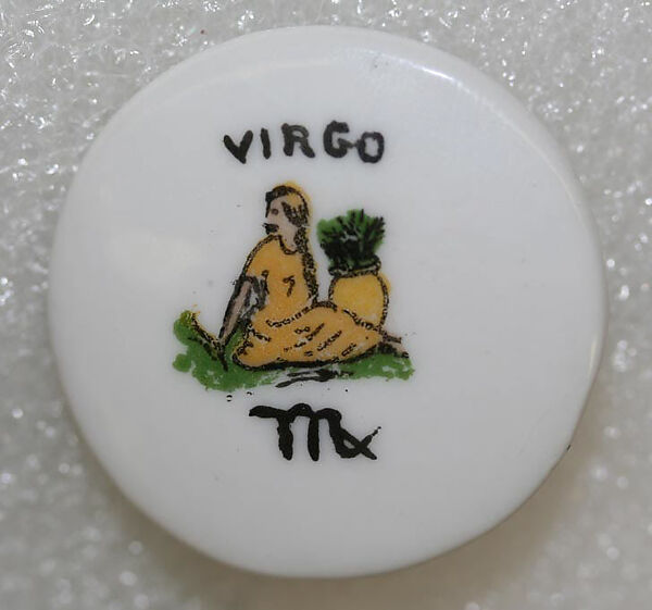 Button, porcelain, American or European