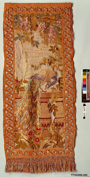 Woven Wall Hanging, Woven wool and silk on mercerized cotton warp, American