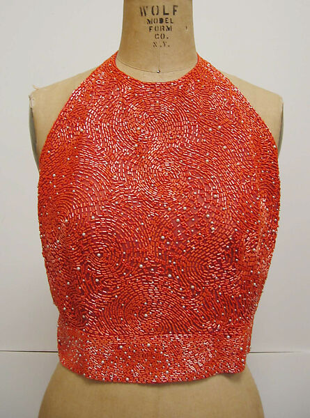 Ensemble, Halston (American, Des Moines, Iowa 1932–1990 San Francisco, California), silk, glass, American