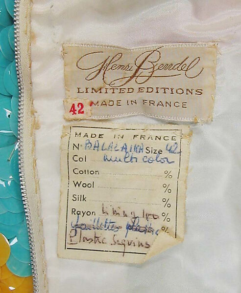 "Balalaïka", Chloé (French, founded 1952), synthetic, French