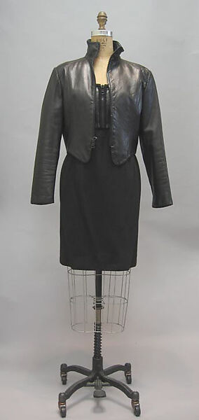 Ensemble, Geoffrey Beene (American, Haynesville, Louisiana 1927–2004 New York), leather, wool, synthetic, American