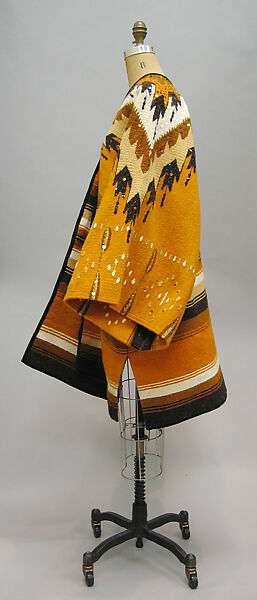 Coat, Michael Vollbracht (American, born 1947), wool, metal, American