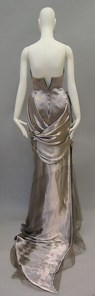 Evening dress, Nina Ricci (French, founded 1932), metallic, silk, synthetic, French
