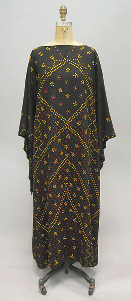 Woman's Plangi Dress, Silk and cotton; plain weave; resist-dyed 