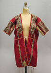 Man's Damir Coat with Short Sleeves, Wool, silk, and metal wrapped thread; slit-tapestry weave; satin weave