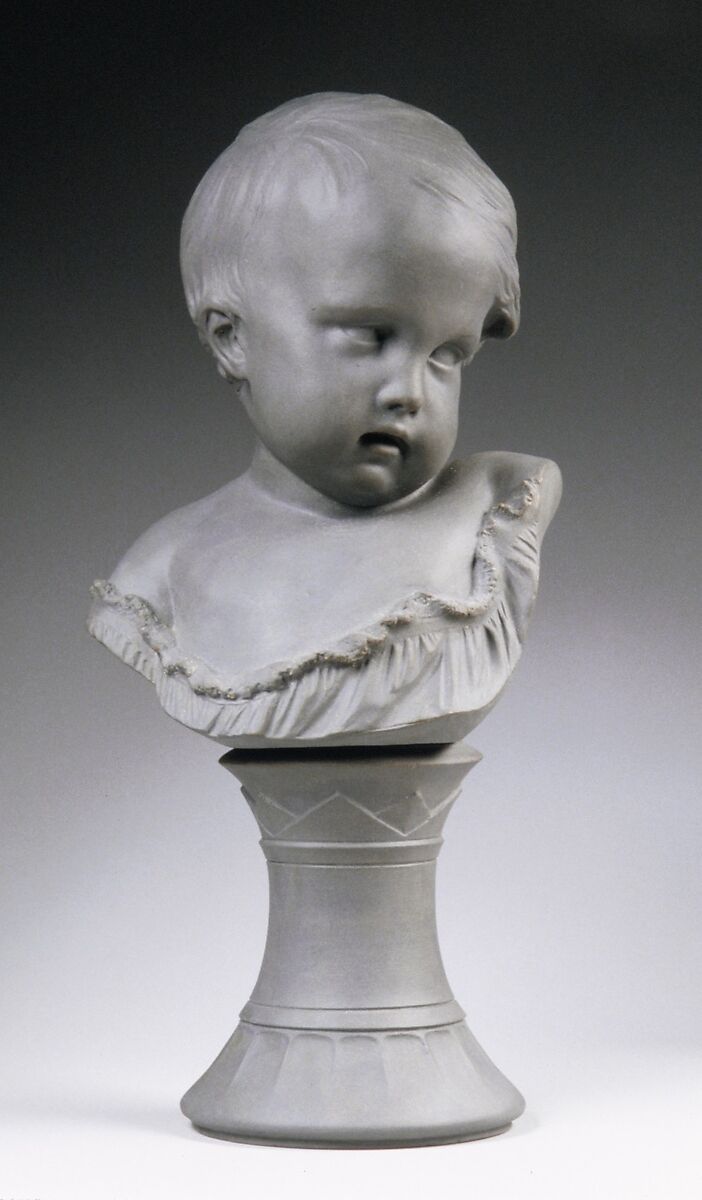Bust of a Young Child, Ott and Brewer (American, Trenton, New Jersey, 1871–1893), Parian porcelain, American