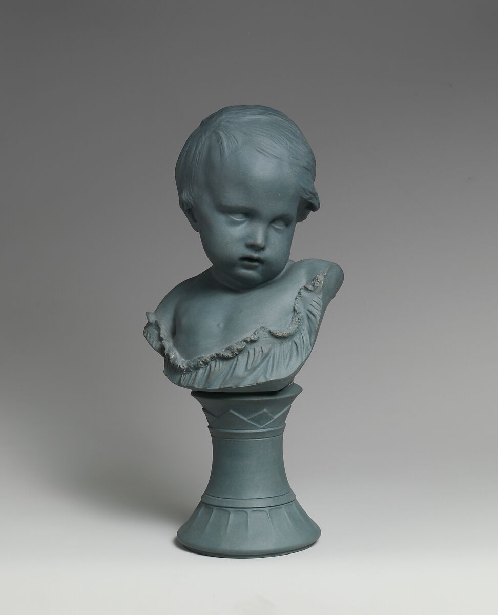 Bust of a Young Child, Ott and Brewer (American, Trenton, New Jersey, 1871–1893), Parian porcelain, American 