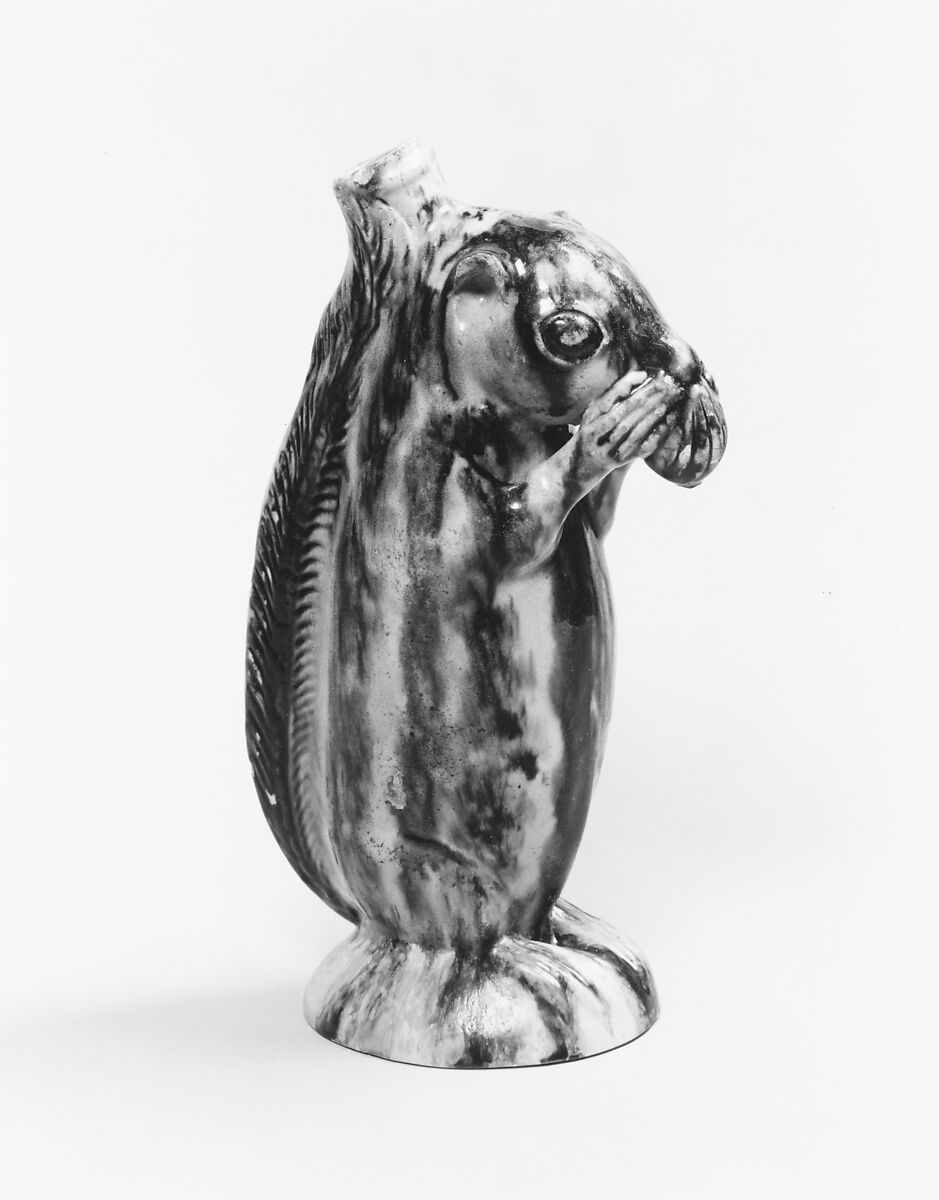 Squirrel Bottle, Earthenware, American