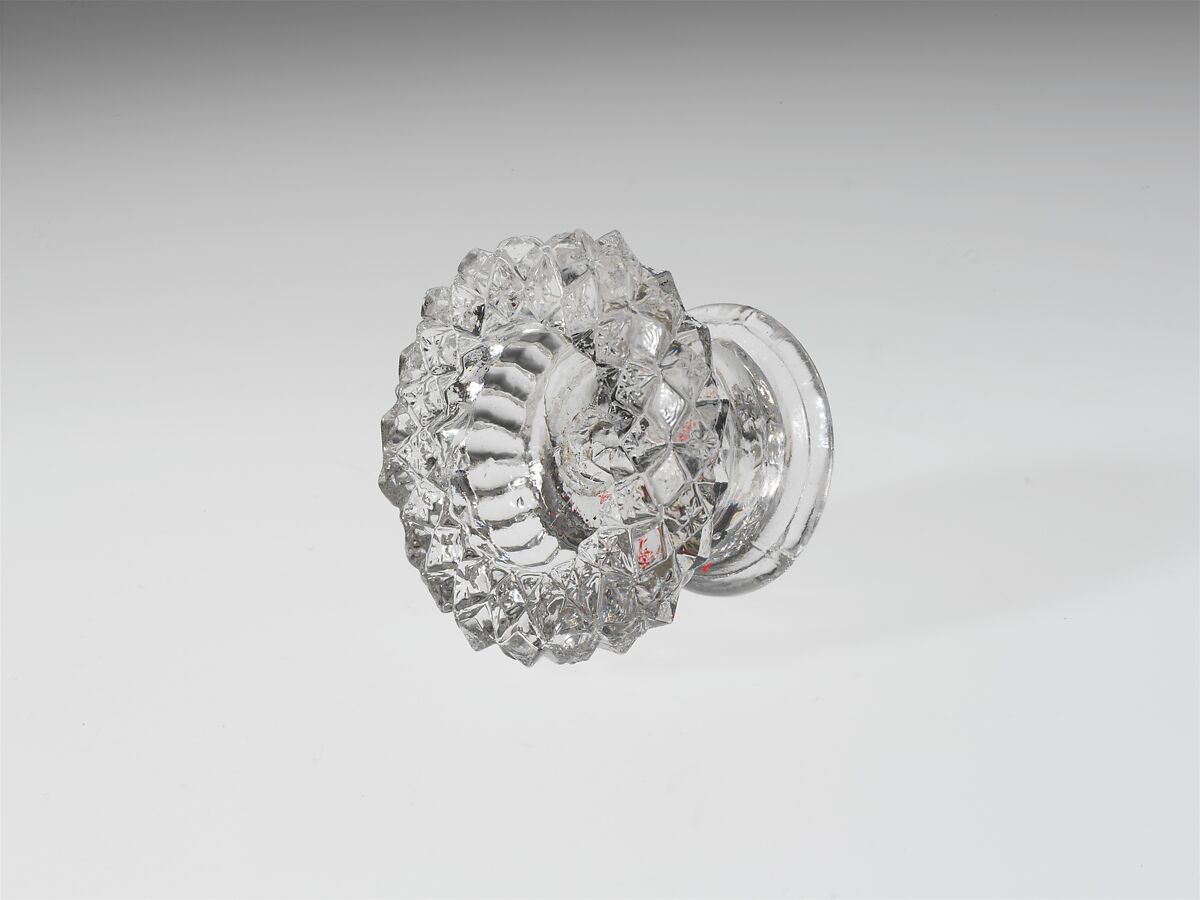 Drawer Pull, Pressed glass