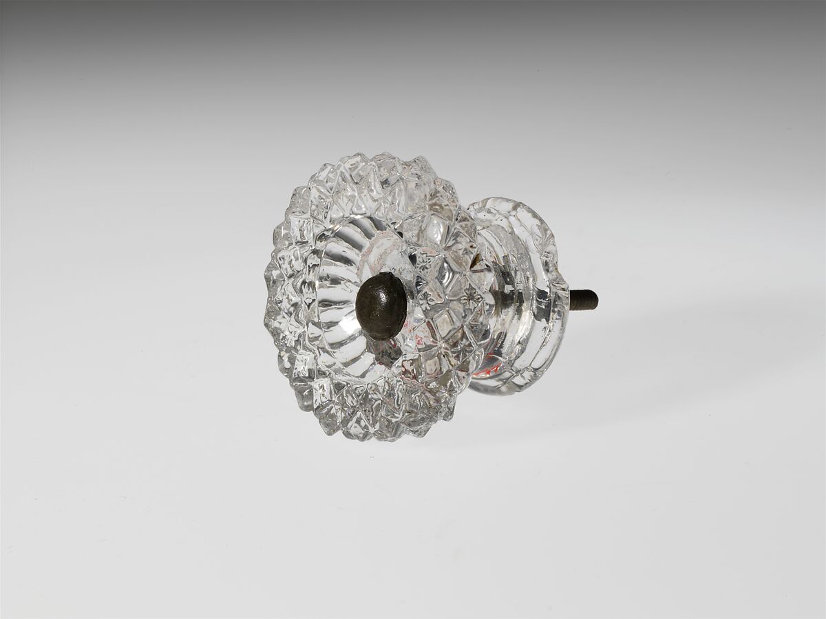 Drawer Pull, Pressed glass