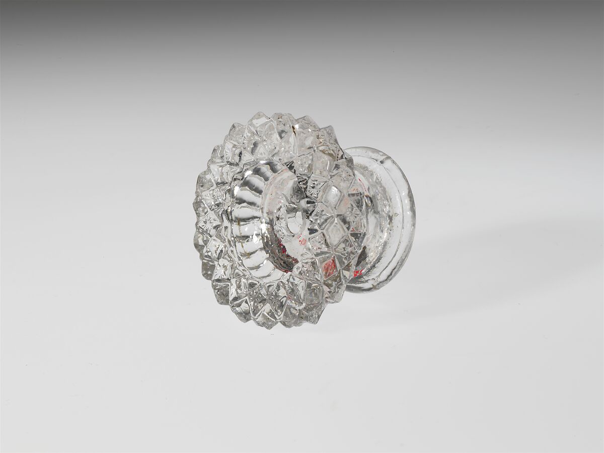 Drawer Pull, Pressed glass