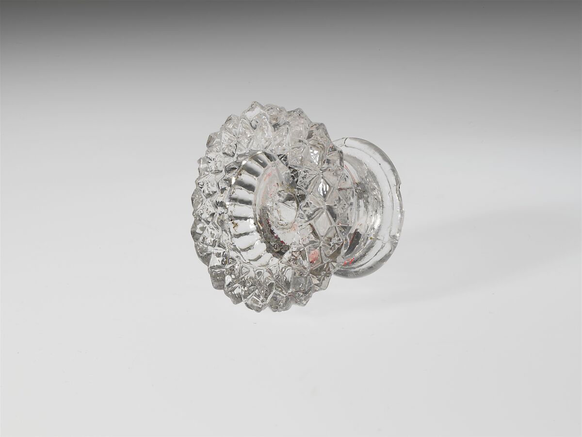 Drawer Pull, Pressed glass