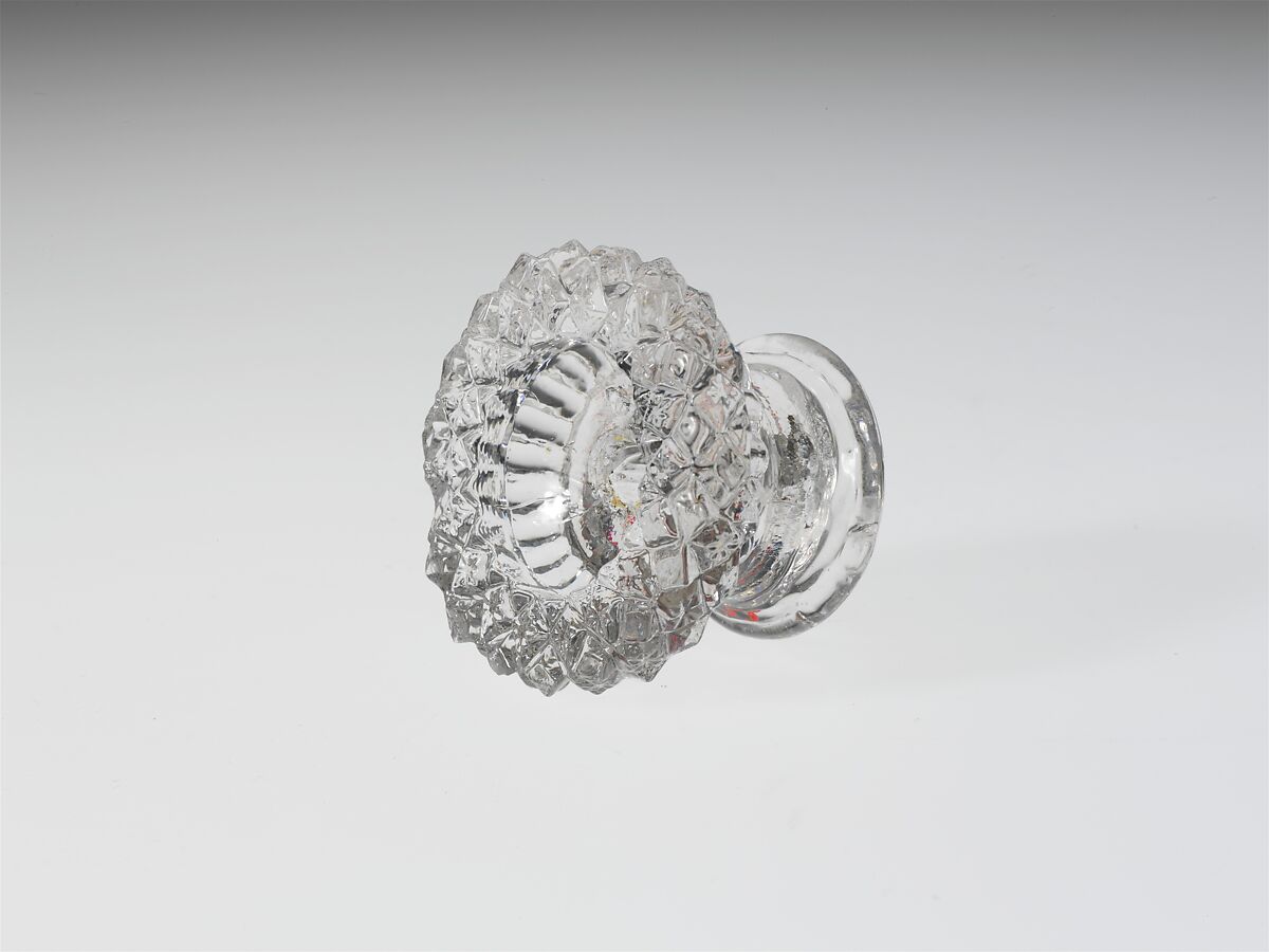 Drawer Pull, Pressed glass