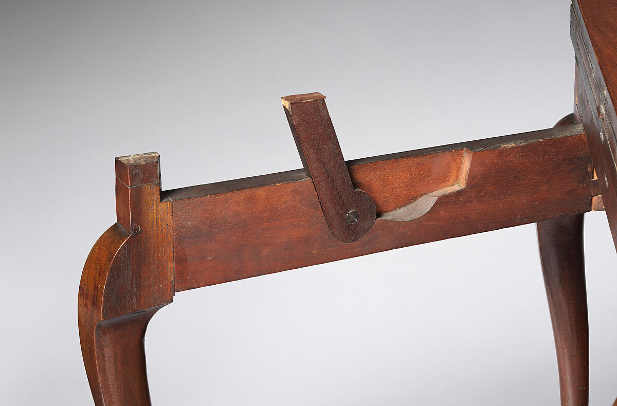 Card and backgammon table, Mahogany, mahogany veneer, inlaid maple, beech, yellow poplar, white pine; brass, American