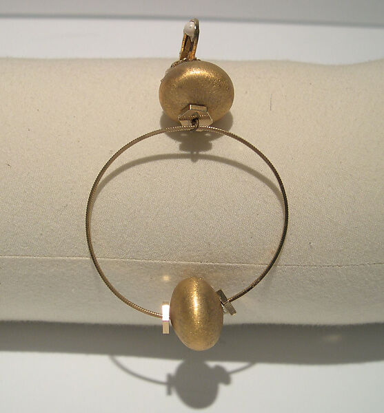 Earrings, Giorgio di Sant&#39;Angelo (American, born Italy, 1933–1989), synthetic fiber, metal, American 