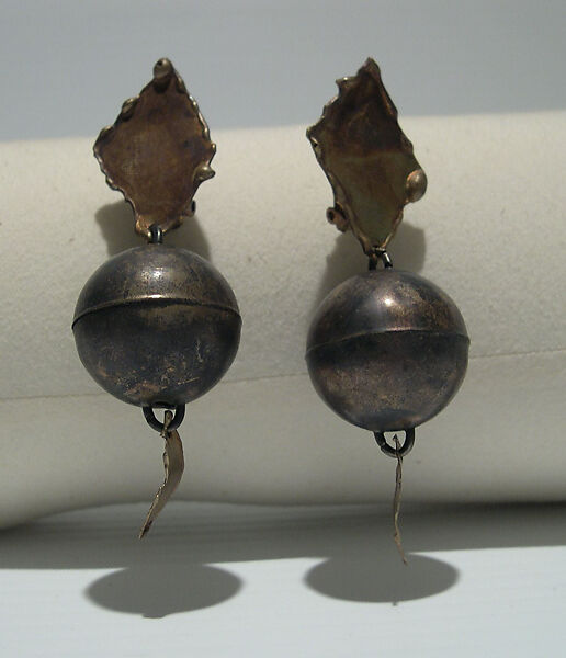 Earrings, Giorgio di Sant&#39;Angelo (American, born Italy, 1933–1989), synthetic, metal, American 