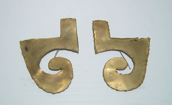 Earrings, Giorgio di Sant&#39;Angelo (American, born Italy, 1933–1989), metal, American 