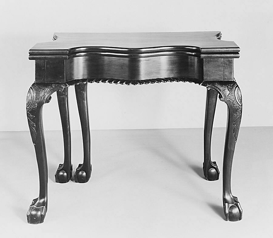 Card Table, Mahogany, white oak, yellow poplar, white pine, American