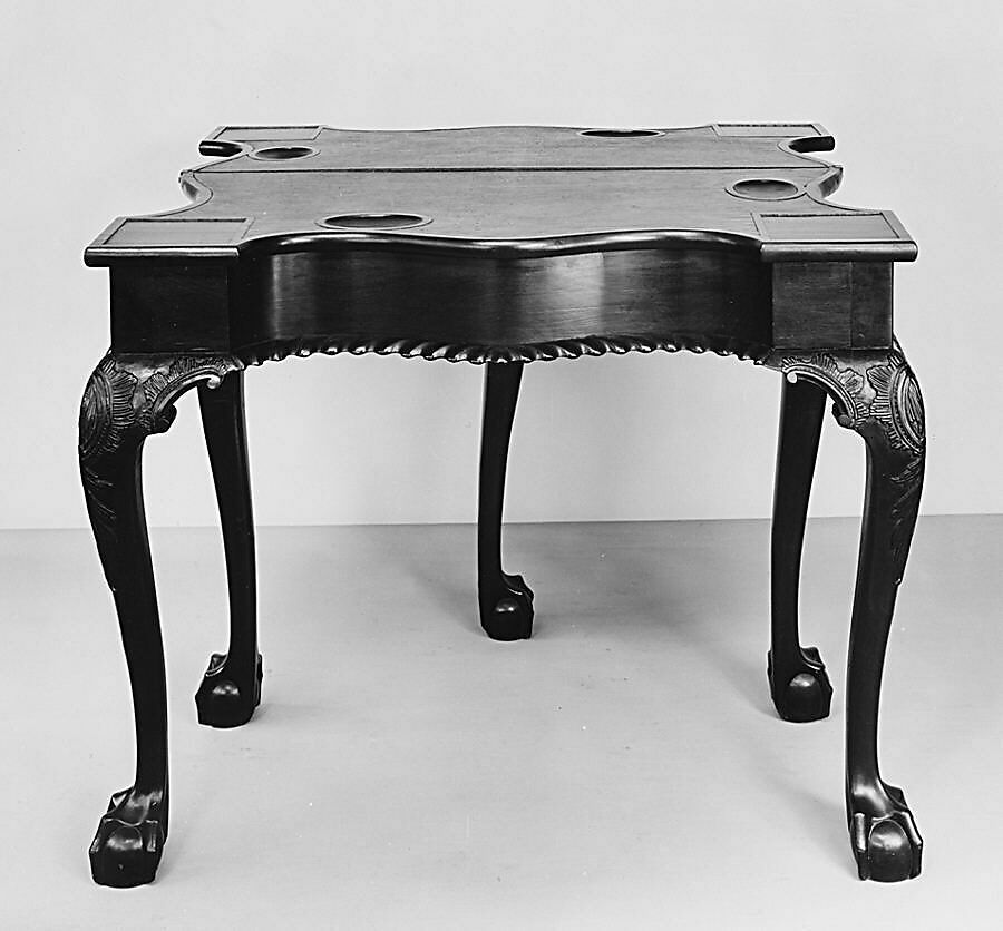 Card Table, Mahogany, white oak, yellow poplar, white pine, American