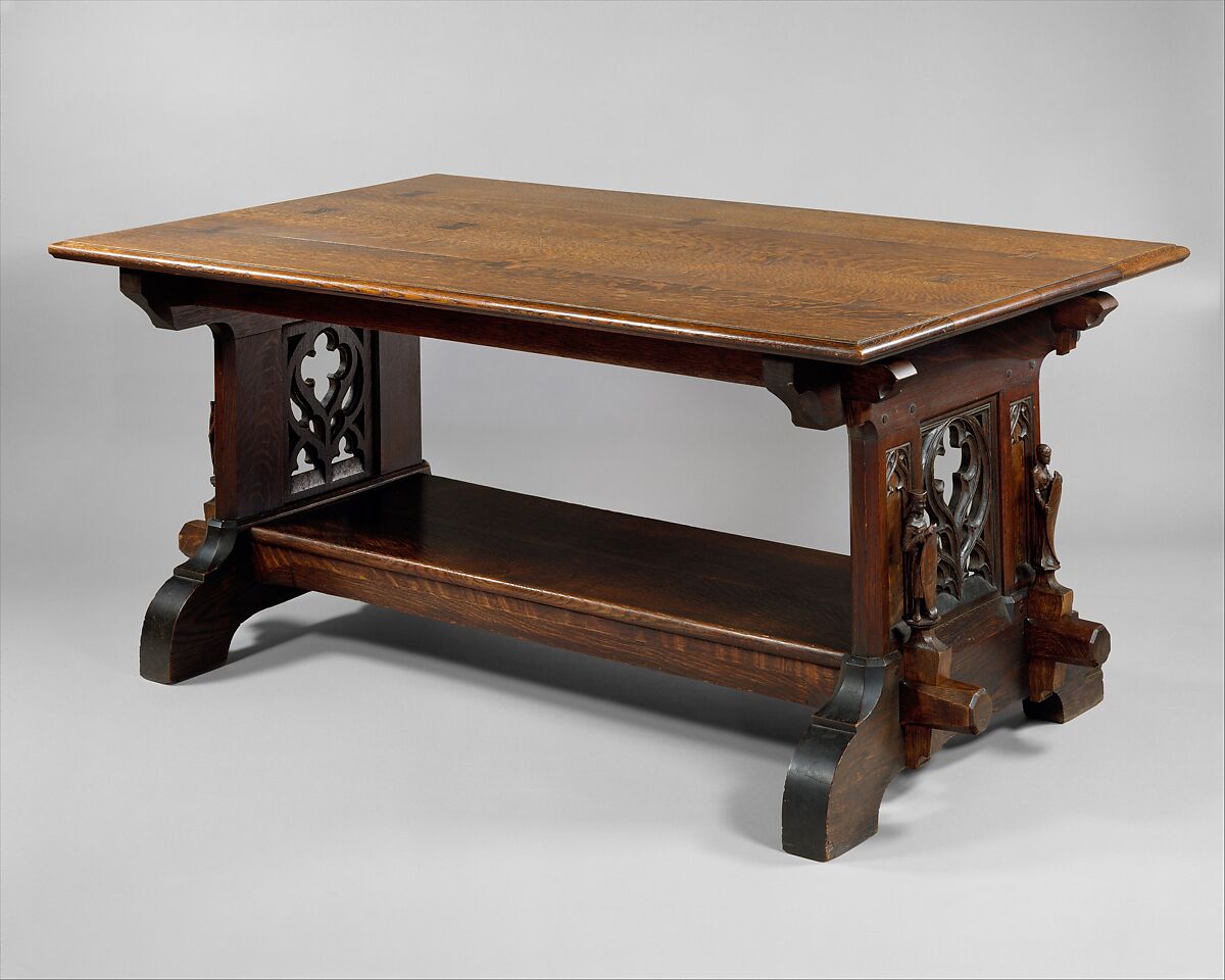 Library Table, Rose Valley Shops (American, Delwarare County, Pennsylvania 1901–1906), White oak, stained, American 