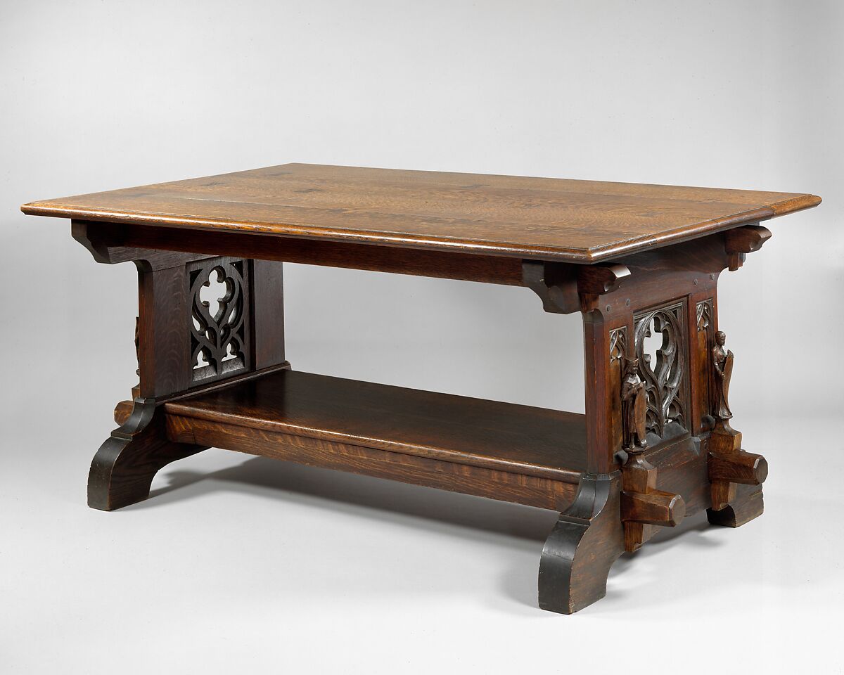 Library Table, Rose Valley Shops (American, Delwarare County, Pennsylvania 1901–1906), White oak, stained, American