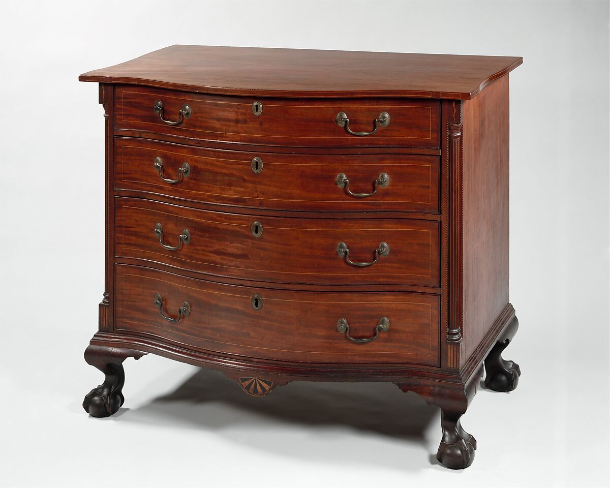 Chest, Mahogany, white pine, American 