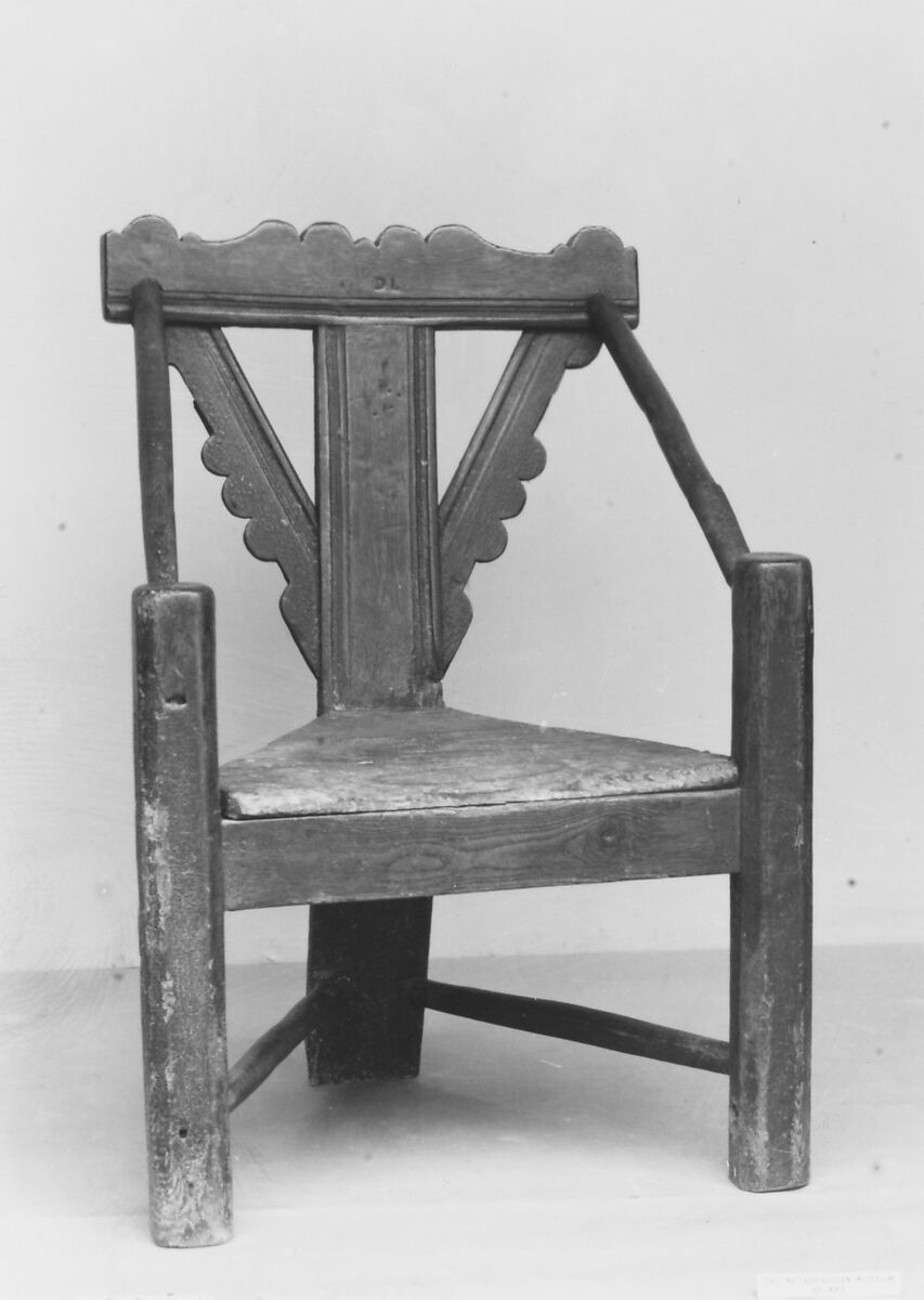 Three-legged Armchair, Oak, British 