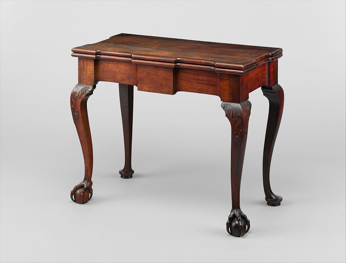 Card Table, Attributed to John Goddard (1724–1785), Mahogany, maple, chestnut, white pine, American 