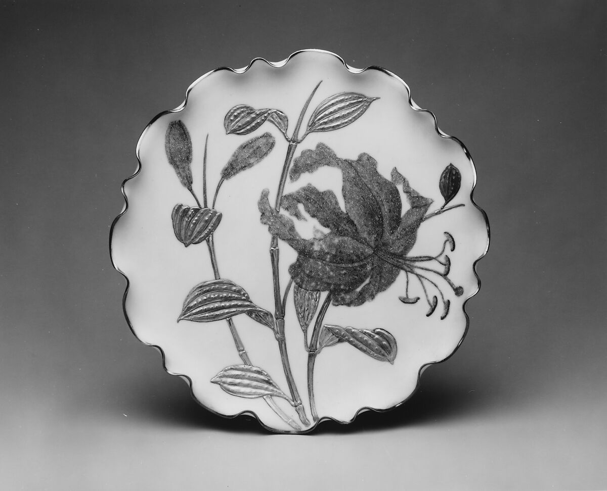 Plate, Ott and Brewer (American, Trenton, New Jersey, 1871–1893), Porcelain, American