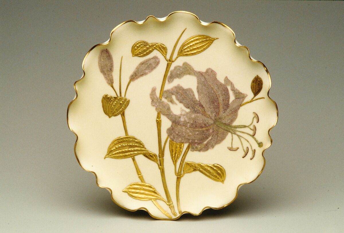 Plate, Ott and Brewer (American, Trenton, New Jersey, 1871–1893), Porcelain, American