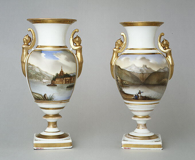 Vase, Probably decorated by Thomas Tucker (1812–1890), Porcelain, American